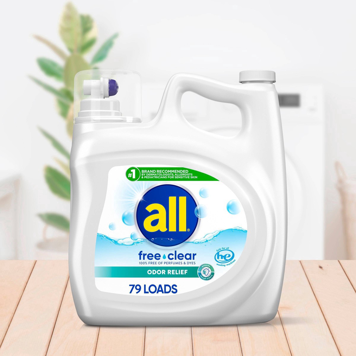 slide 8 of 25, All Ultra Free Clear Odor Relief HE Liquid Laundry Detergent - 141oz, 141 oz