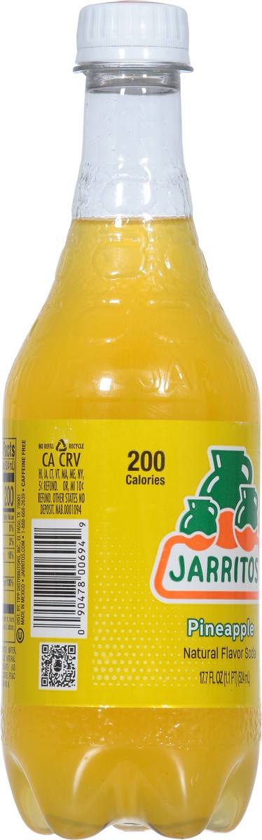 slide 3 of 9, Jarritos Soda, Natural Flavor, Pineapple - 17.7 fl oz, 17.7 fl oz