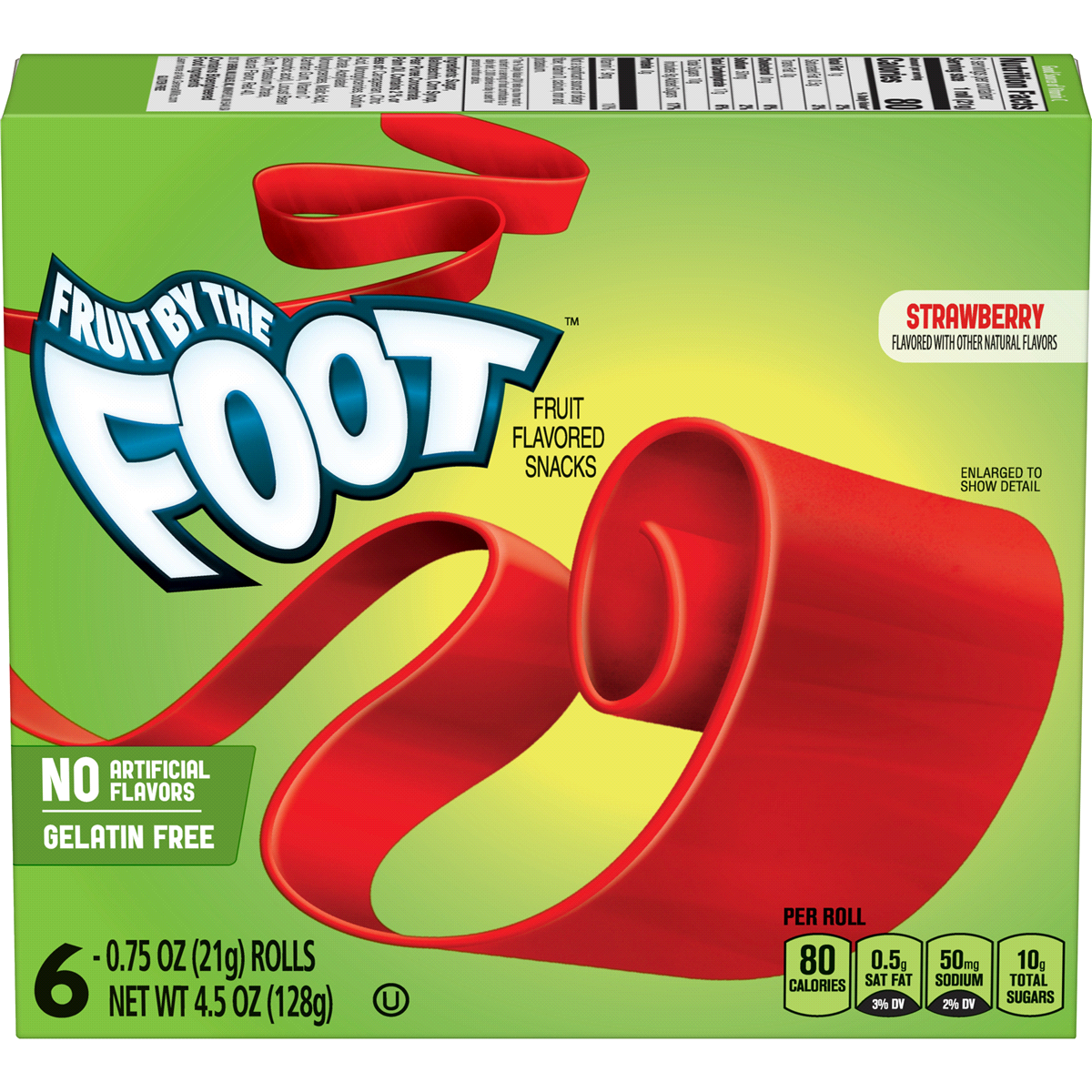 slide 1 of 1, Fruit by the Foot Strawberry Fruit Rolls, 6 ct; 0.75 oz