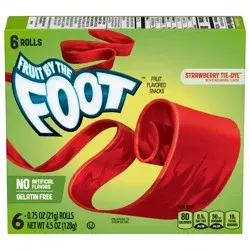 Fruit by the Foot Strawberry Tie-Dye Fruit Flavored Snacks 6-0.75 oz Packs