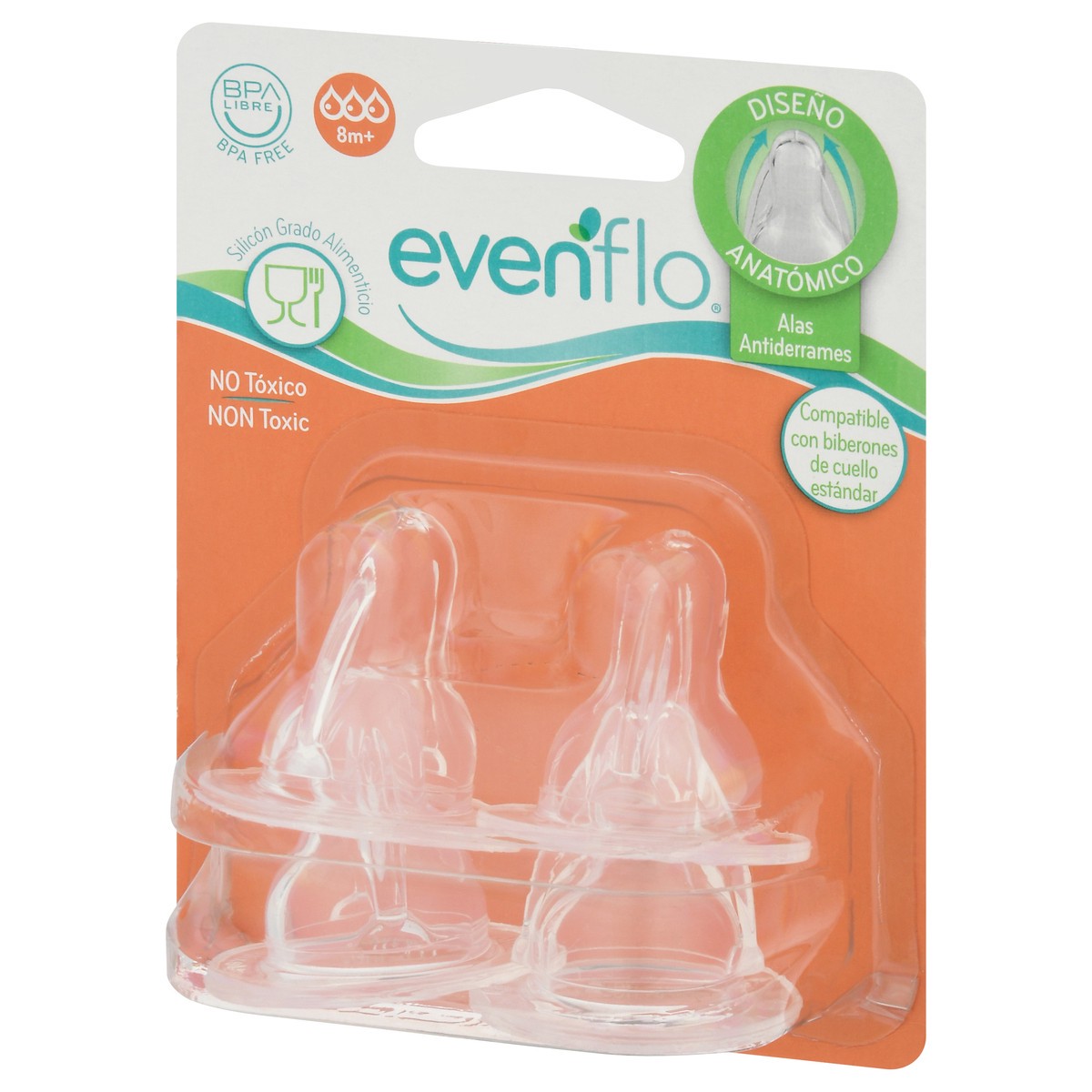 slide 6 of 9, Evenflo Silicone Nipples 4 ea, 4 ct