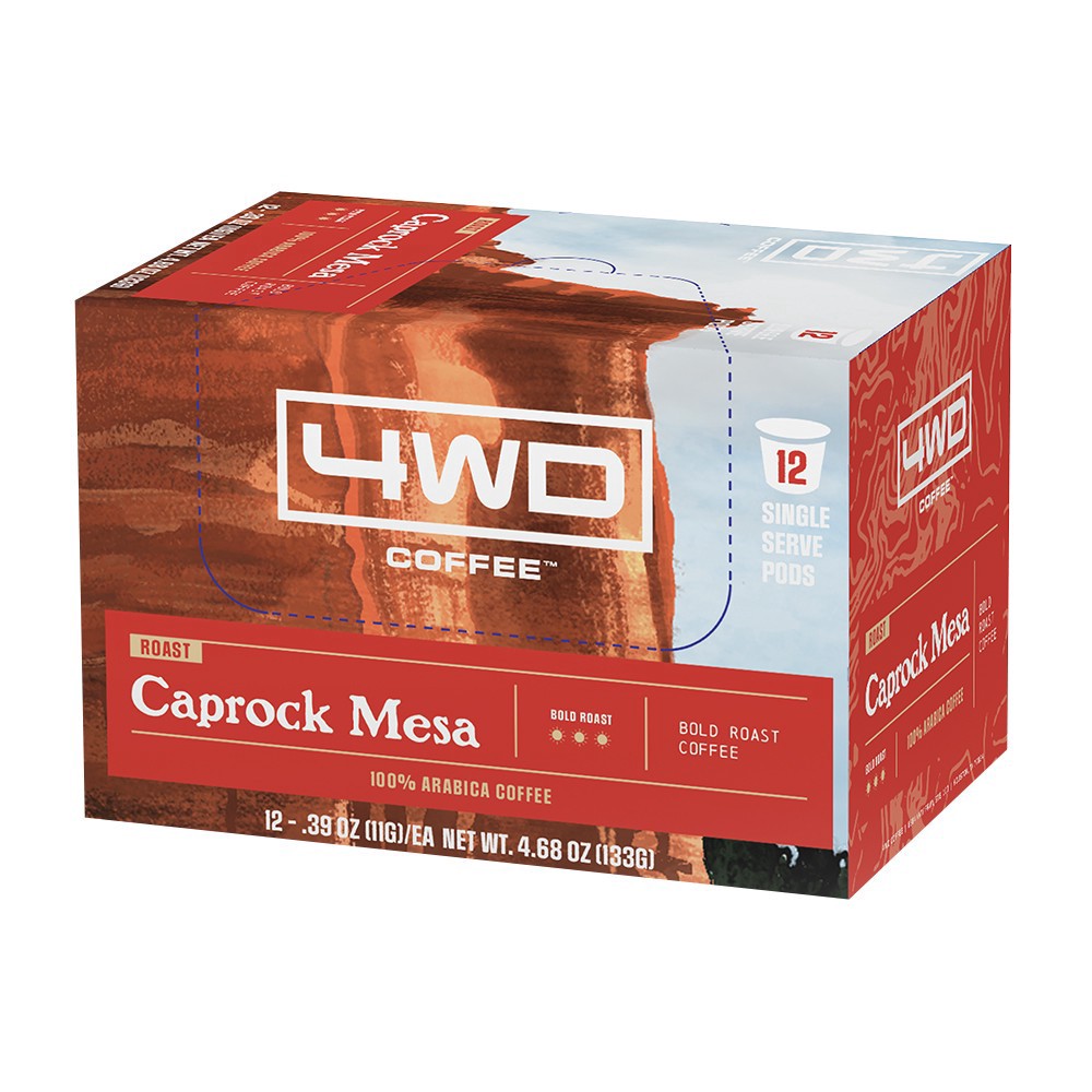 slide 1 of 1, 4Wd Coffee - Caprock Mesa Single Serve Dark Roast - 12 ct, 12 ct
