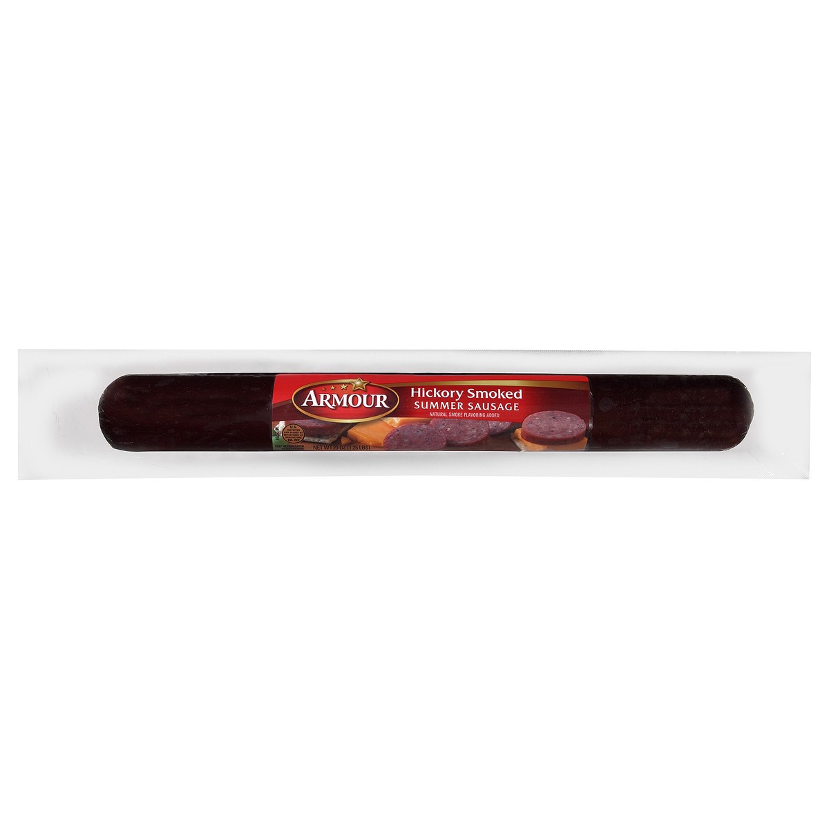 slide 1 of 8, Armour Hickory Smoked Summer Sausage, 20 oz