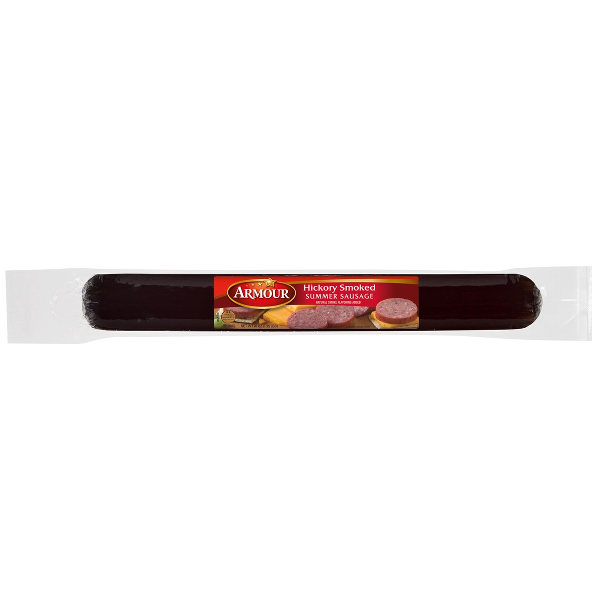 slide 1 of 8, Armour Hickory Smoked Summer Sausage 20 oz, 20 oz