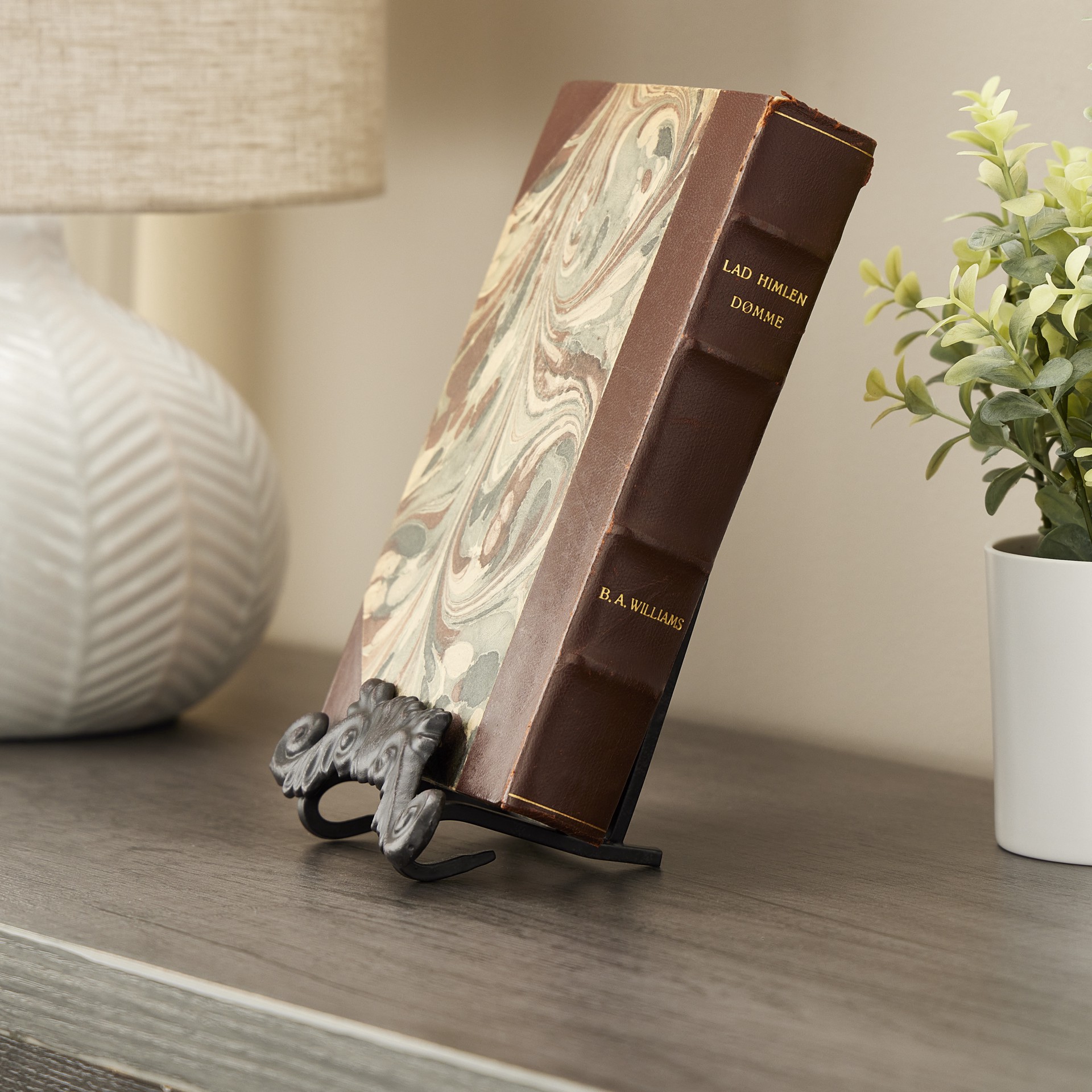 slide 2 of 3, 5" Cast Iron Motif Stand By Studio Decor, 4 in x 2 in x 5 in