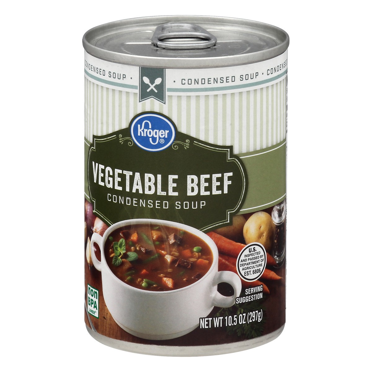 slide 9 of 11, Kroger Vegetable Beef Condensed Soup, 10.5 oz