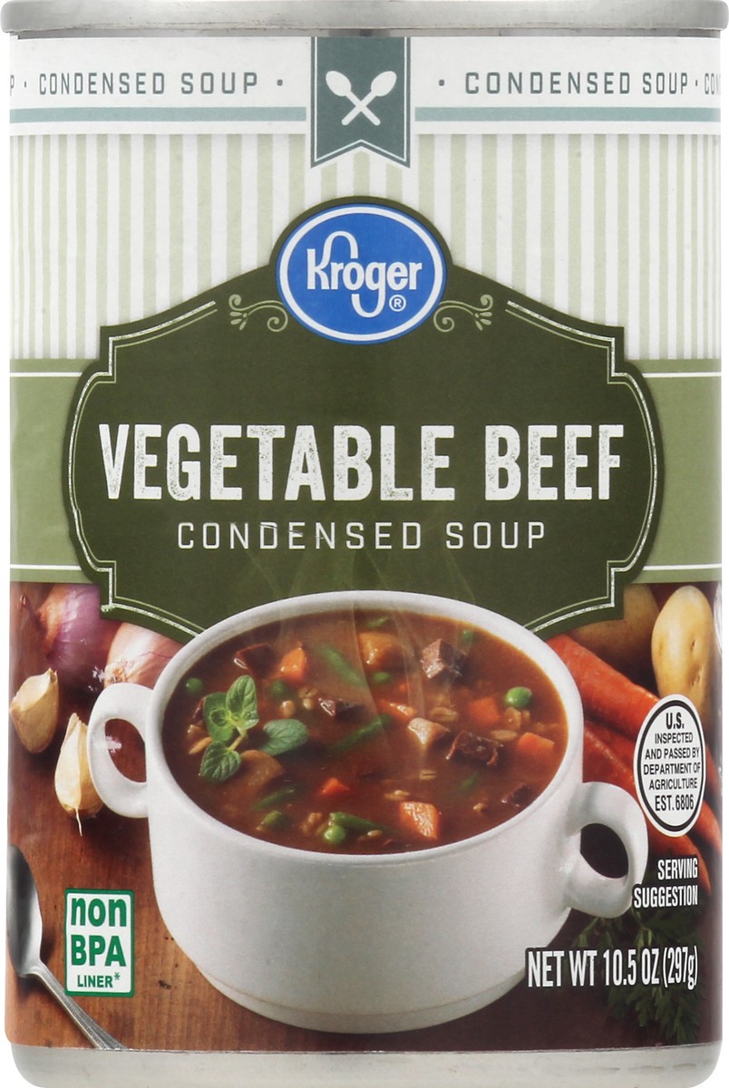 slide 6 of 11, Kroger Vegetable Beef Condensed Soup, 10.5 oz