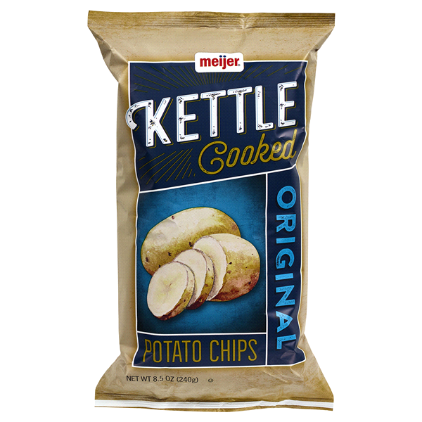 slide 1 of 2, Meijer Old Fashion Kettle Chips, 8.5 oz