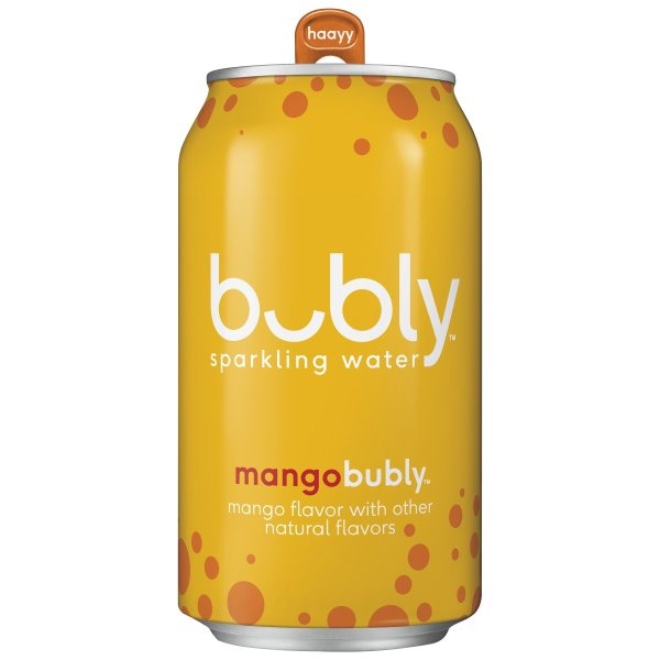 slide 1 of 5, bubly Mango Flavored Sparkling Water, 12 fl oz
