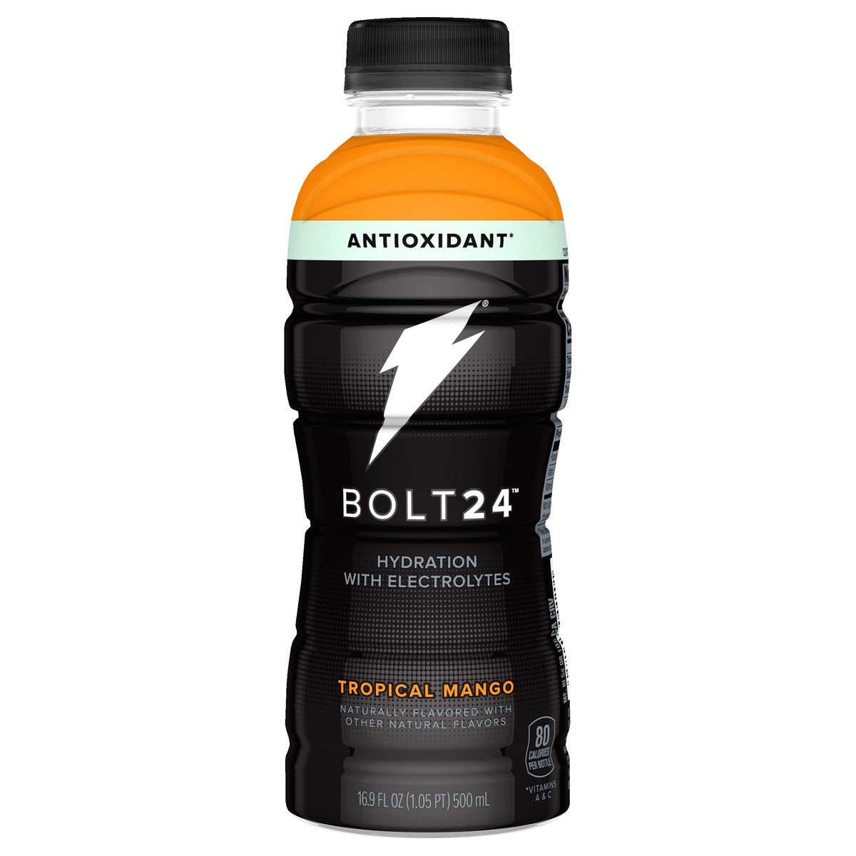 slide 1 of 3, Bolt24 Tropical Mango Hydration Drink 16.9 oz, 16.9 fl oz