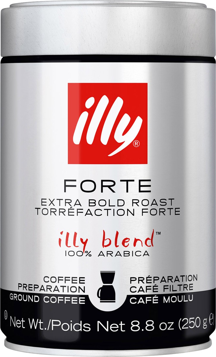slide 2 of 10, illy 100% Arabica Extra Bold Roast Ground Forte Coffee 8.8 oz, 8.8 oz