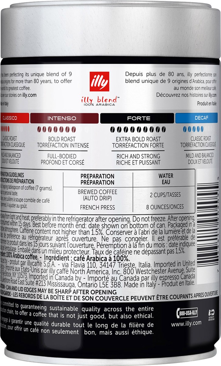 slide 3 of 10, illy 100% Arabica Extra Bold Roast Ground Forte Coffee 8.8 oz, 8.8 oz