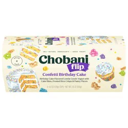 Chobani Flip Lowfat Greek Yogurt Confetti Birthday Cake 4.5oz 4PK