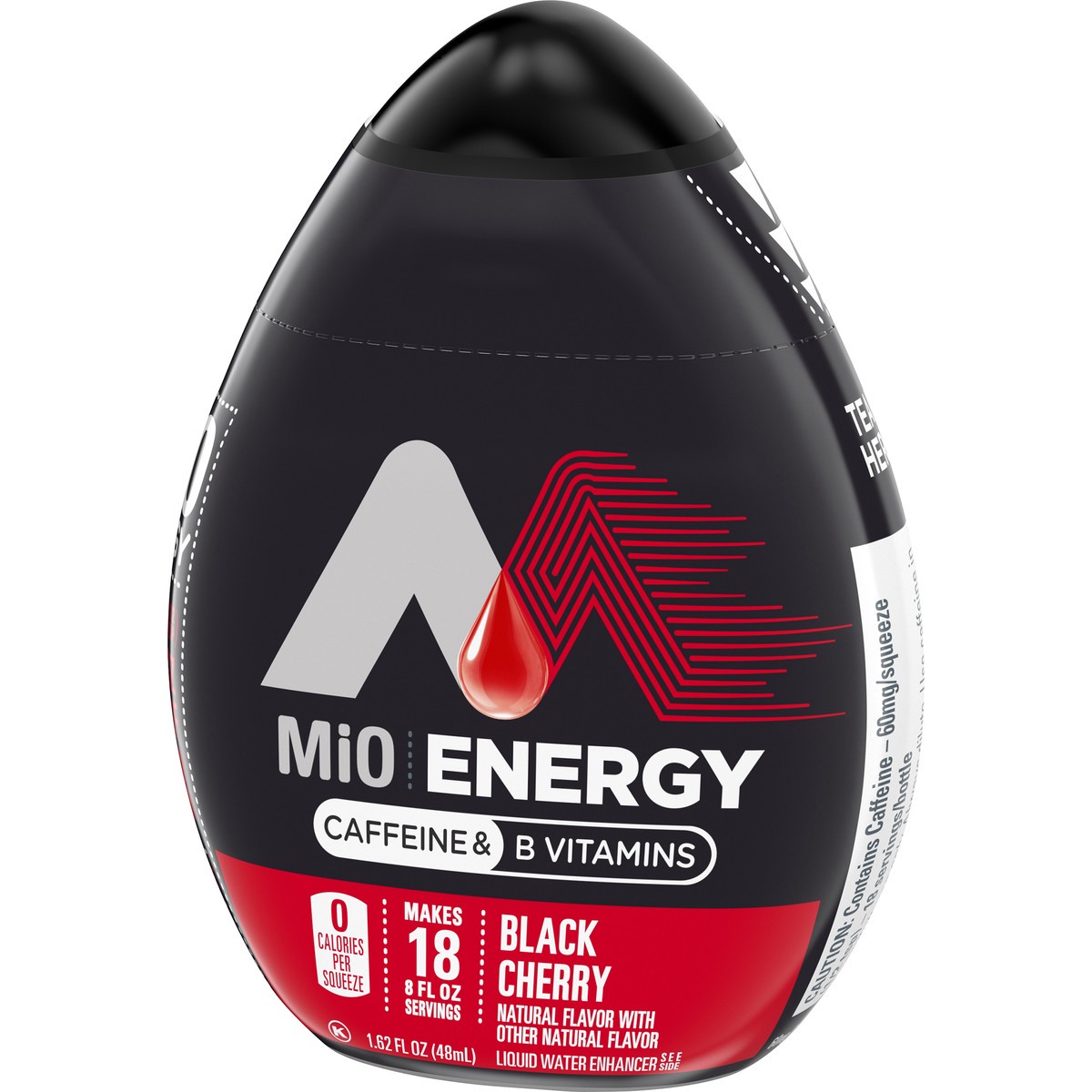 slide 7 of 9, mio Energy Black Cherry Flavored with other natural flavor Liquid Water Enhancer, 1.62 fl oz Bottle, 1.62 fl oz