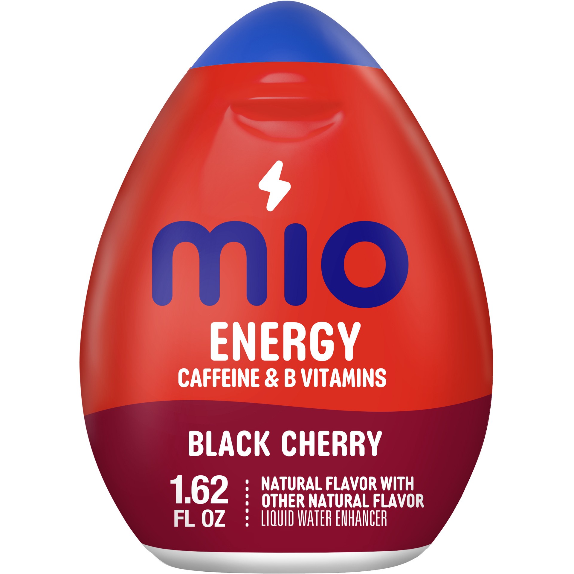 slide 1 of 9, mio Energy Black Cherry Flavored with other natural flavor Liquid Water Enhancer, 1.62 fl oz Bottle, 1.62 fl oz