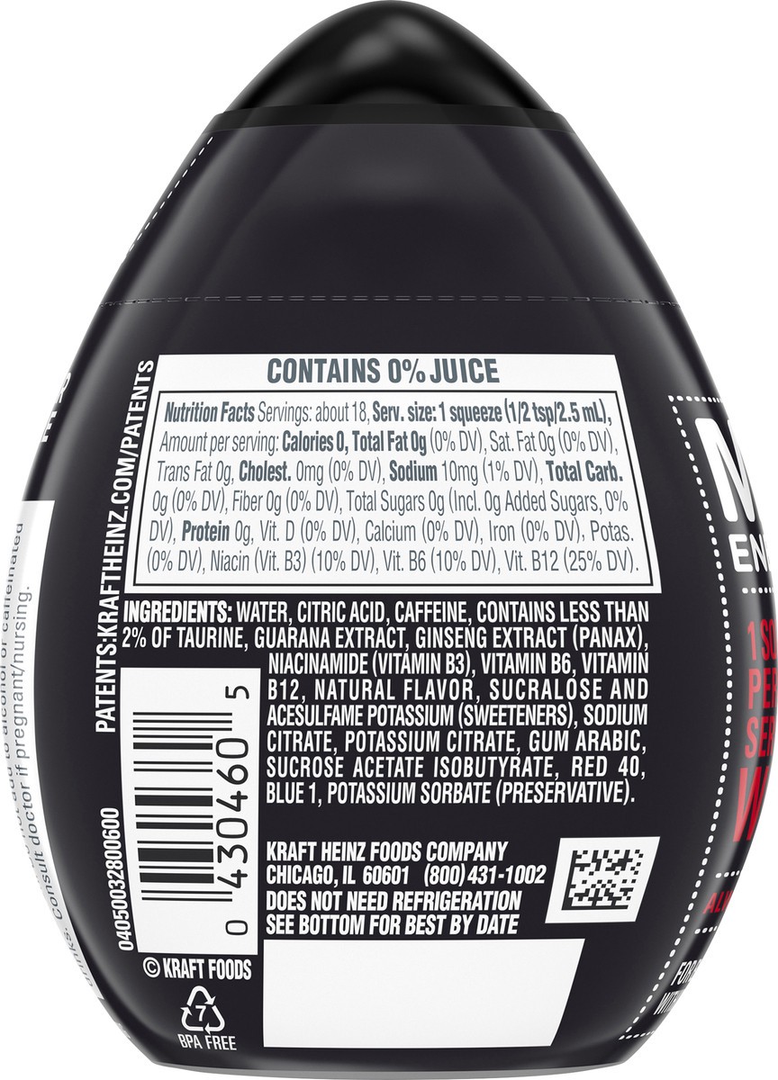 slide 3 of 9, mio Energy Black Cherry Flavored with other natural flavor Liquid Water Enhancer, 1.62 fl oz Bottle, 1.62 fl oz