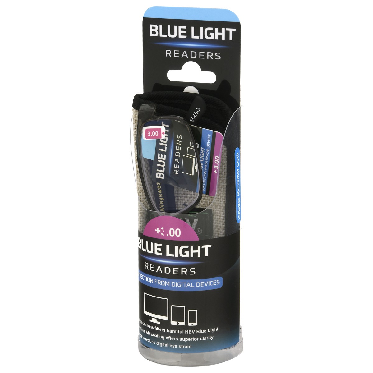 slide 4 of 9, Sav +3.00 Blue Light Readers 1 ea, 1 ct