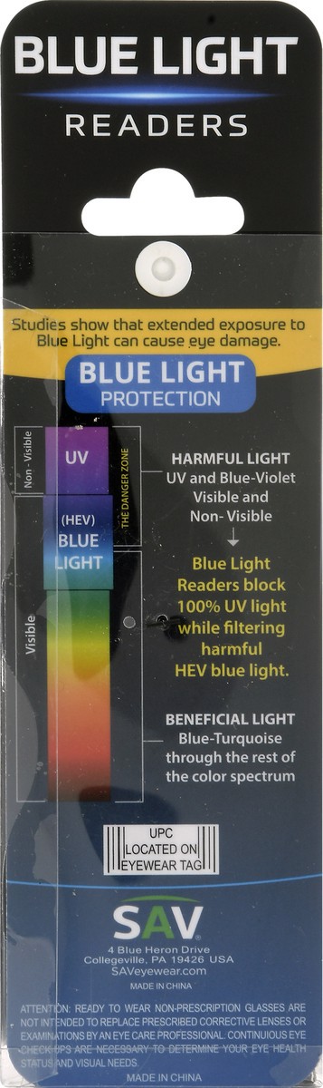 slide 2 of 9, Sav +3.00 Blue Light Readers 1 ea, 1 ct