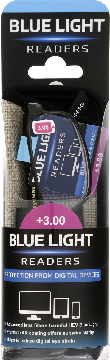 slide 6 of 9, Sav +3.00 Blue Light Readers 1 ea, 1 ct