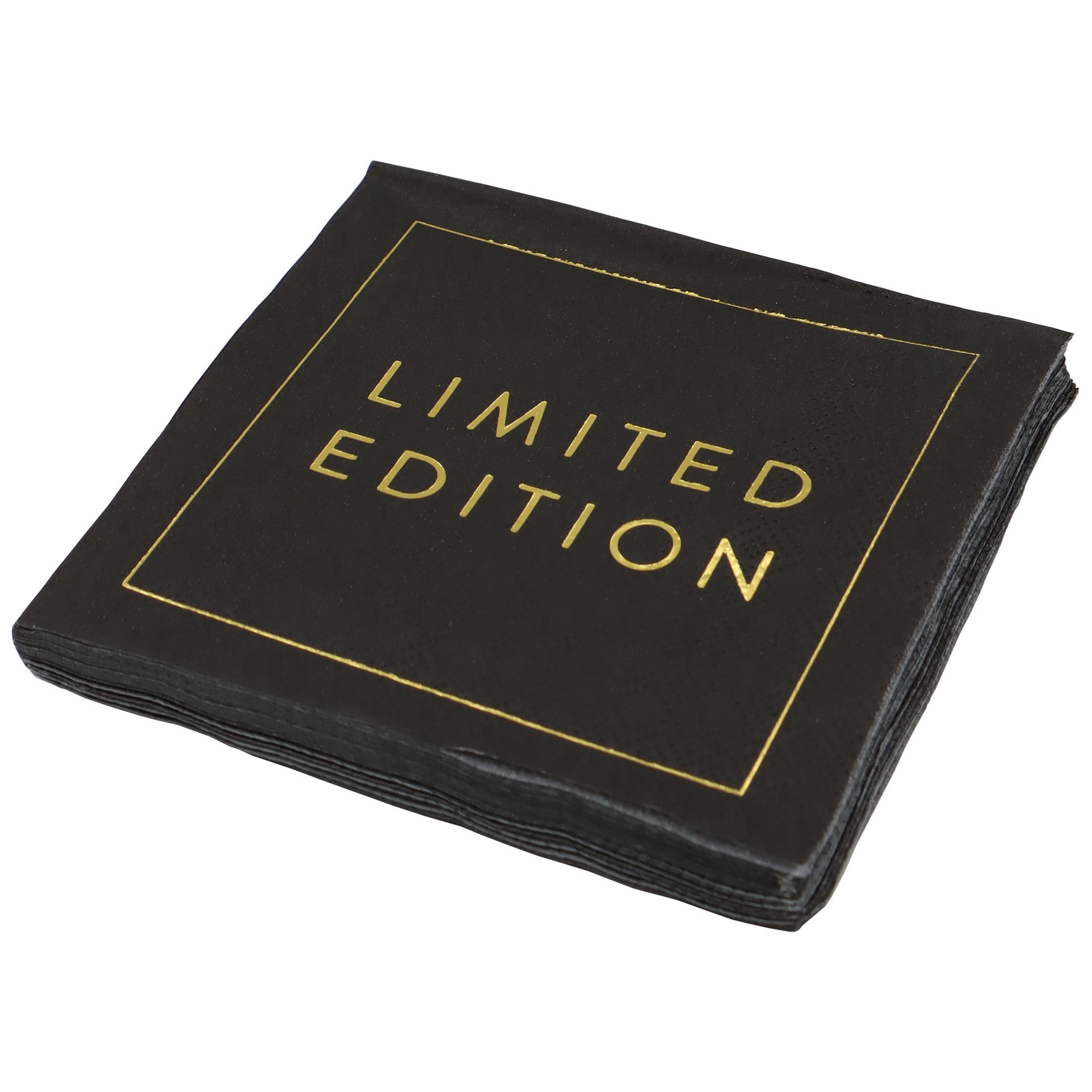 slide 2 of 3, Black & Gold Limited Edition Beverage Napkins, 20ct. By Celebrate It, 20 ct