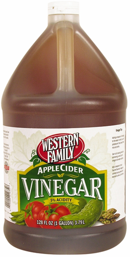 slide 1 of 1, Western Family Apple Cider Vinegar, 128 oz