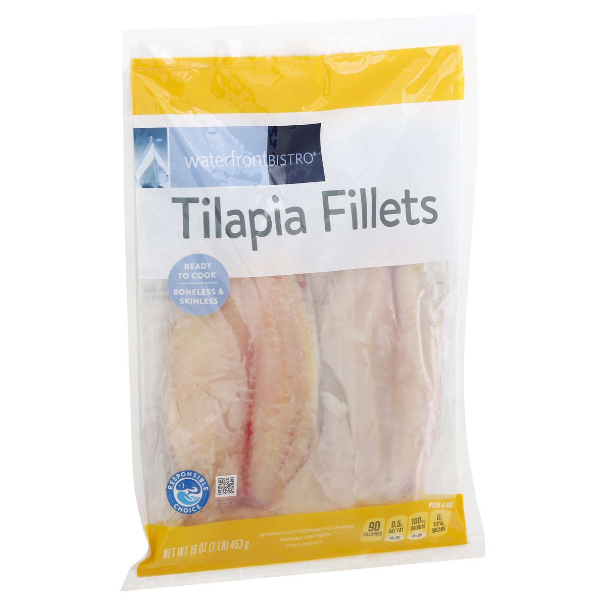 slide 4 of 9, Waterfront Bistro Boneless & Skinless Tilapia Fillets 16 oz, 16 oz