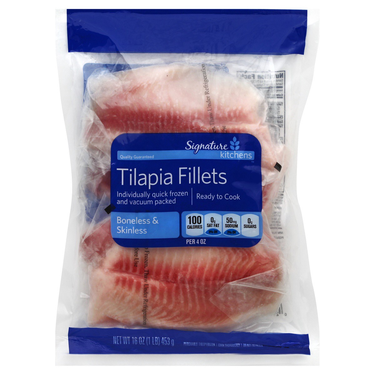 slide 1 of 9, Waterfront Bistro Boneless & Skinless Tilapia Fillets 16 oz, 16 oz