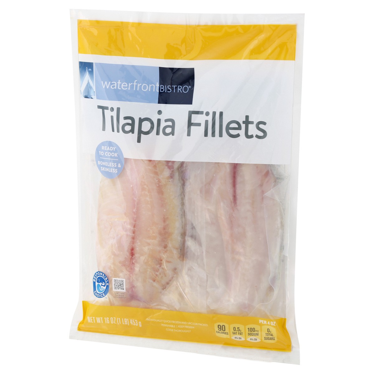 slide 5 of 9, Waterfront Bistro Boneless & Skinless Tilapia Fillets 16 oz, 16 oz