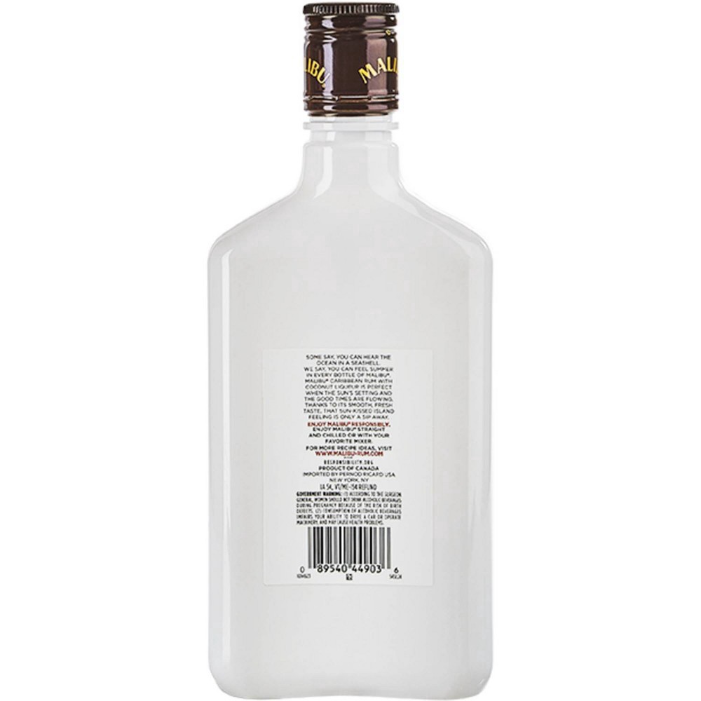 slide 4 of 5, Malibu Flavored Caribbean Rum with Coconut Liqueur 375mL Bottle, 375 ml