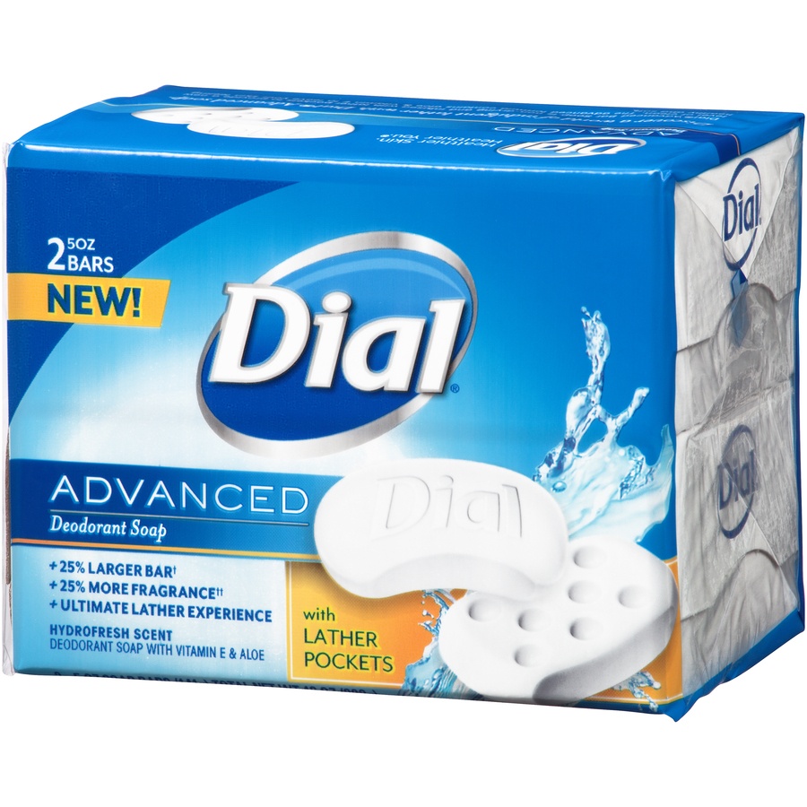 slide 3 of 7, Dial Advanced Hydrofresh Scent Deodorant Soap, 2 ct