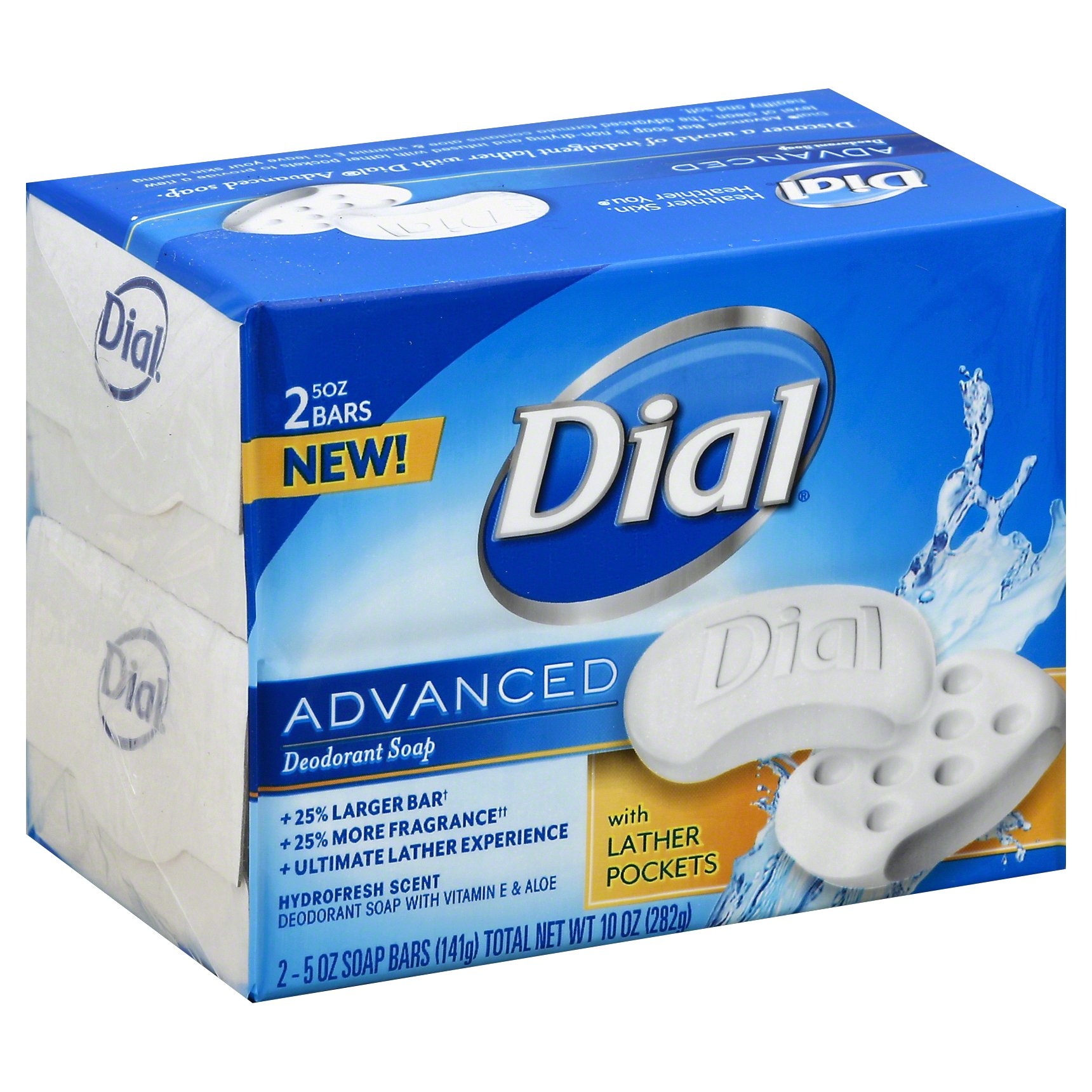 slide 1 of 7, Dial Advanced Hydrofresh Scent Deodorant Soap, 2 ct