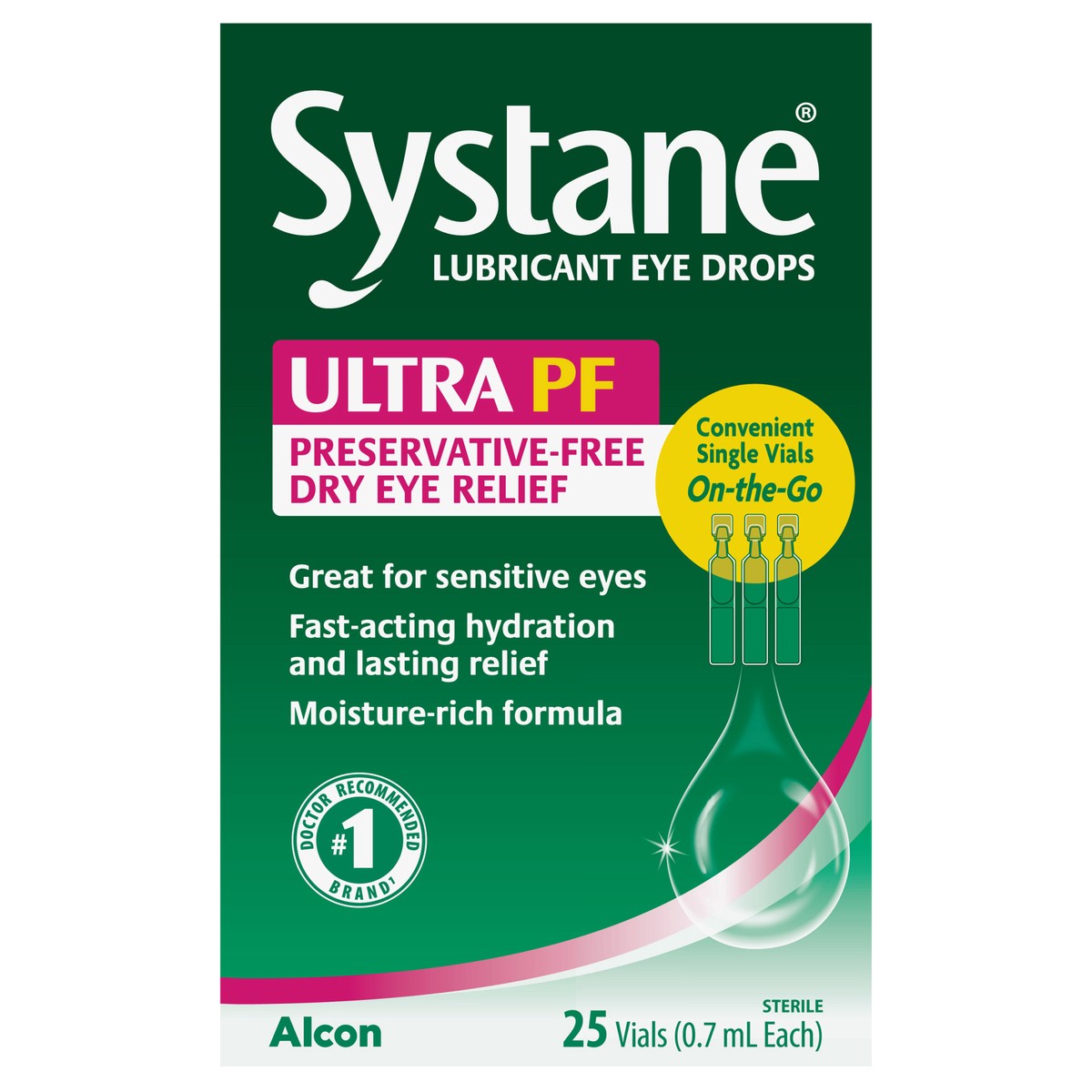 slide 1 of 11, Systane Ultra Lubricant Eye Drops Preservative-Free, 25 ct Vials, 25 ct