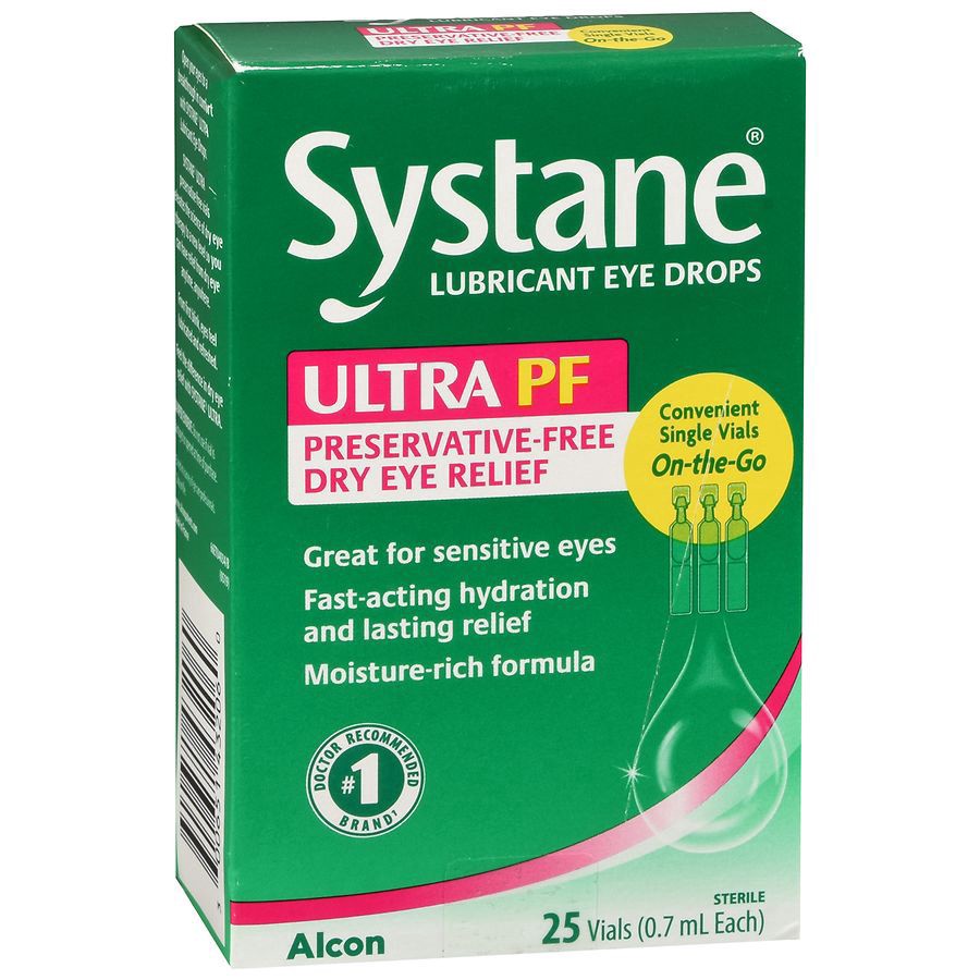 slide 1 of 1, Systane Ultra Lubricant Eye Drops Preservative-Free, 25 Ct Vials, 25 ct