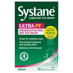 Systane Ultra Lubricant Eye Drops Preservative-Free, 25 ct Vials