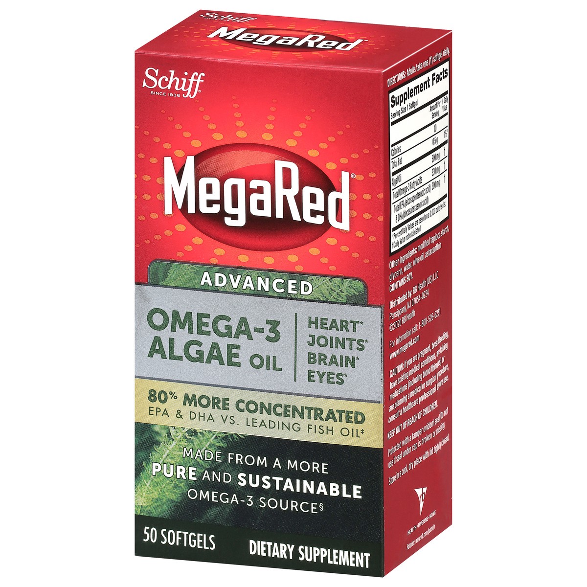 slide 3 of 9, MegaRed Advanced Omega-3 Algae Oil 50 ea, 50 ct