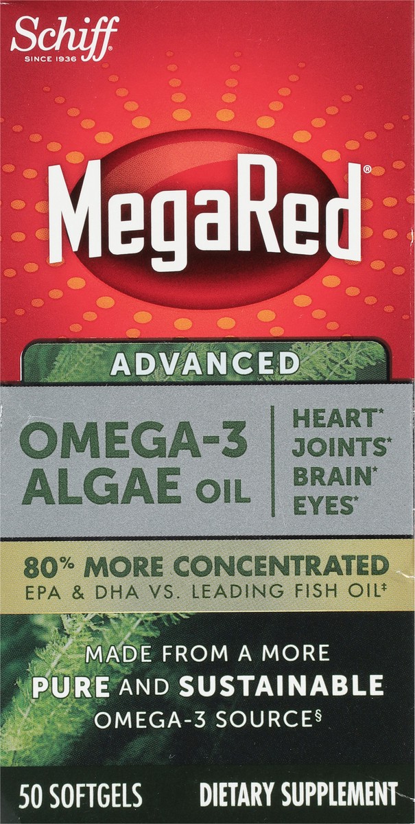 slide 6 of 9, MegaRed Advanced Omega-3 Algae Oil 50 ea, 50 ct