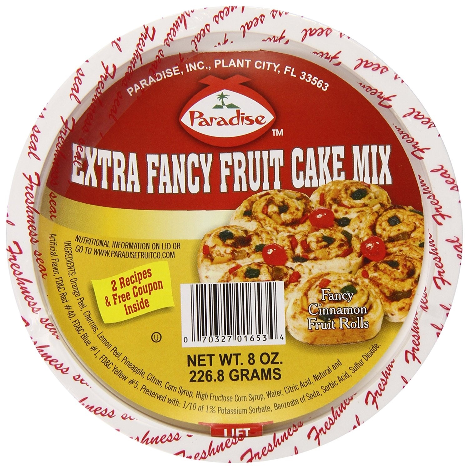 slide 1 of 1, Paradise Extra Fancy Fruit Cake Mix, 8 oz