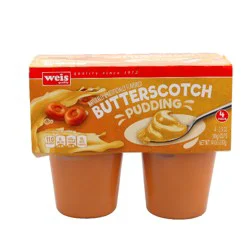 Weis Quality Butterscotch Snack Pudding Desserts