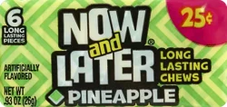Ferrara Candy Company Now And Later Pineapple Candy 6 Piece, Pre-Priced