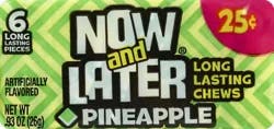 Ferrara Candy Company Now And Later Pineapple Candy 6 Piece, Pre-Priced