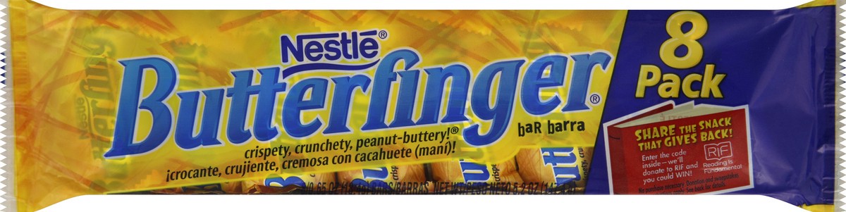 slide 3 of 6, Butterfinger Nestle Butterfinger Bars- 8 PK, 5.2 oz