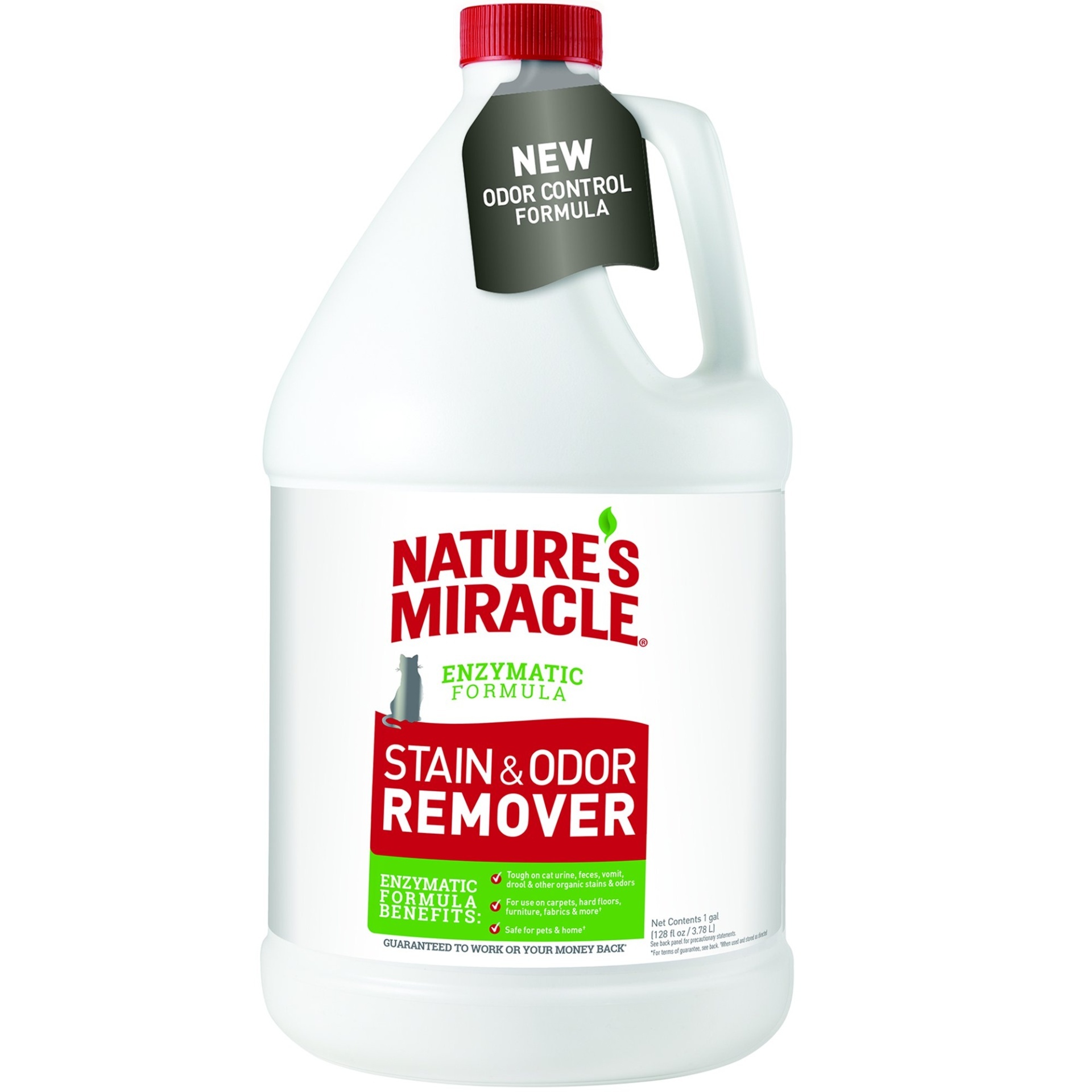 slide 1 of 1, Nature's Miracle New Formula Just for Cats Stain & Odor Remover, 1 gal