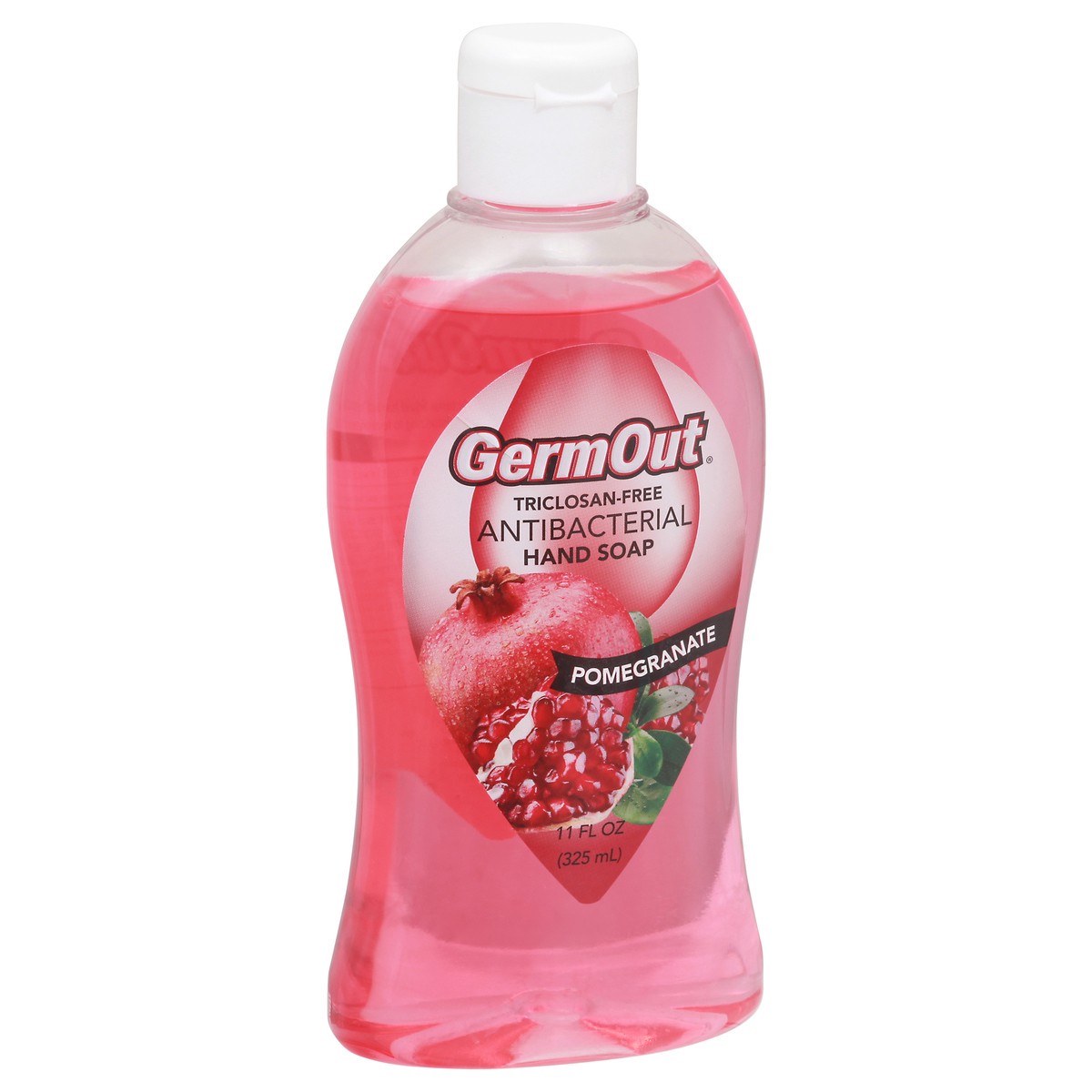 slide 5 of 11, GermOut Antibacterial Pomegranate Hand Soap 11 fl oz, 11 fl oz