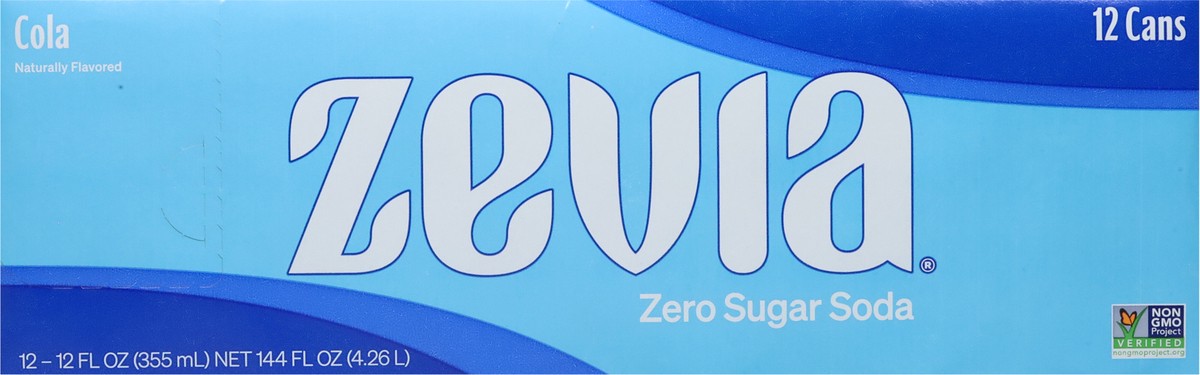 slide 3 of 9, Zevia Cola Zero Calorie Soda - 144 fl oz, 12 ct 12 oz