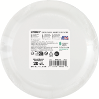 slide 2 of 5, Unique Neon Yellow Solid 7" Plates, 20 ct