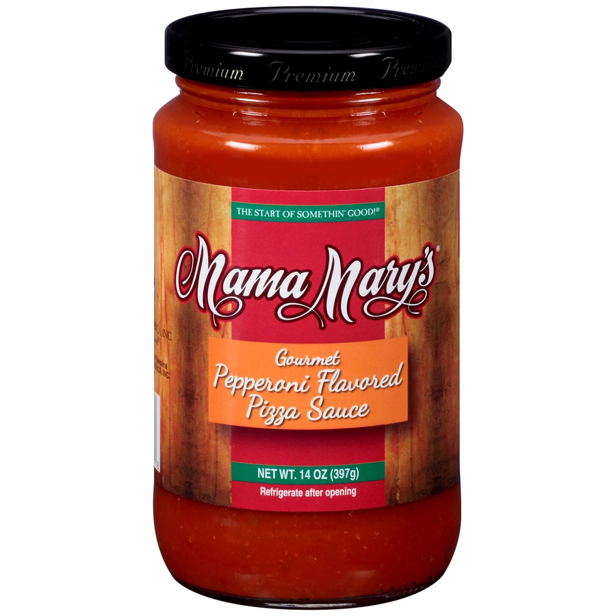 slide 1 of 6, Mama Mary's Gourmet Pepperoni Flavored Pizza Sauce, 14 oz