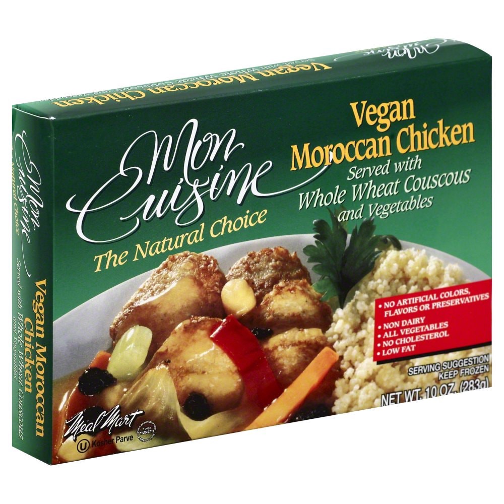 slide 1 of 4, Mon Cuisine Vegan Moroccan Chicken With Whole Wheat Couscous And Vegetables, 10 oz