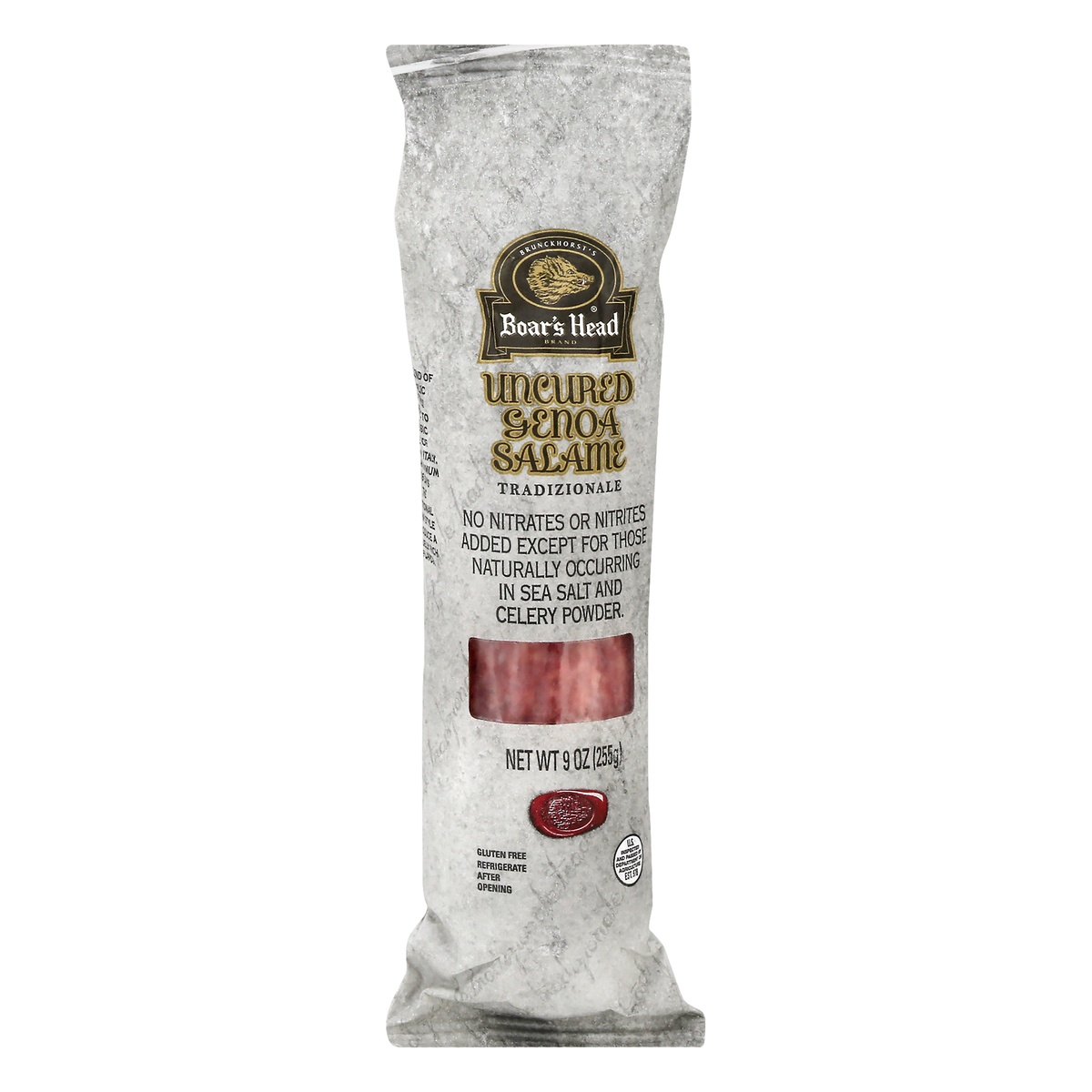 slide 1 of 1, Boar's Head Uncured Genoa Salame Tradizionale, 9 oz