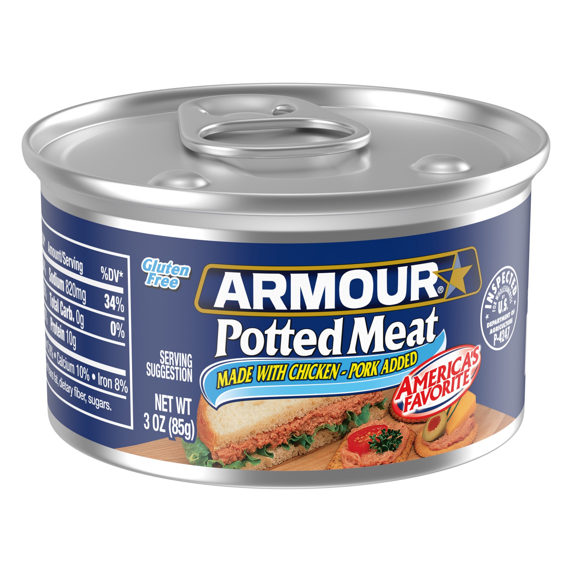 slide 2 of 5, Armour Potted Meat, 3 oz