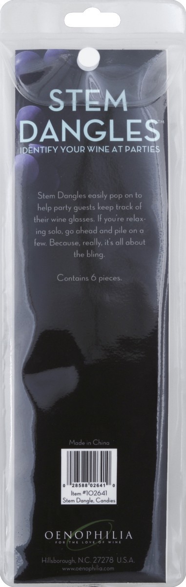 slide 2 of 3, Oenophilia Stem Dangles 6 ea, 1 ct
